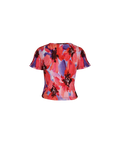 JAQUETTA CRINKLE T-SHIRT POPPY FLORAL