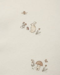 Jersey Snap Bib 2pk  || Bunnies + Almond Stripe, Floral Vine + Dusty Rose | QMA076GRTC + QMA076KNIP