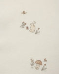 Jersey Snap Bib 2pk  || Bunnies + Almond Stripe, Floral Vine + Dusty Rose | QMA076GRTC + QMA076KNIP