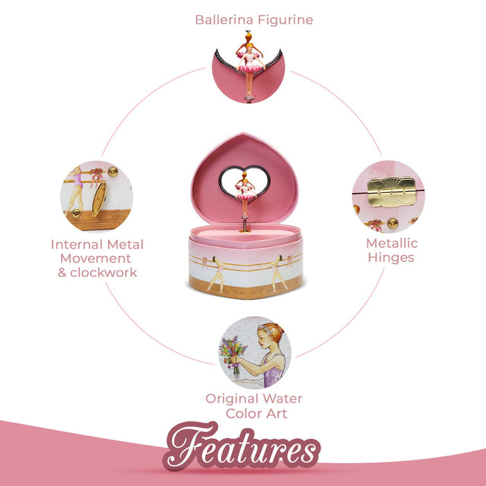 Jewelry Box Heart Ballerina Christmas 2025 Sterling Silver