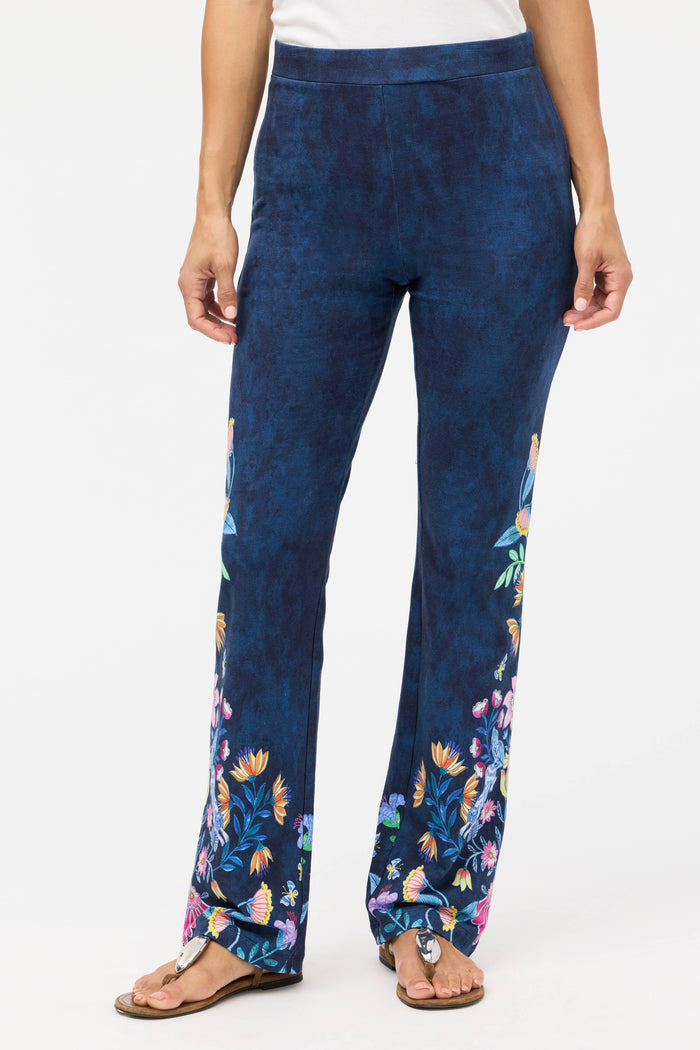 blue floral pant