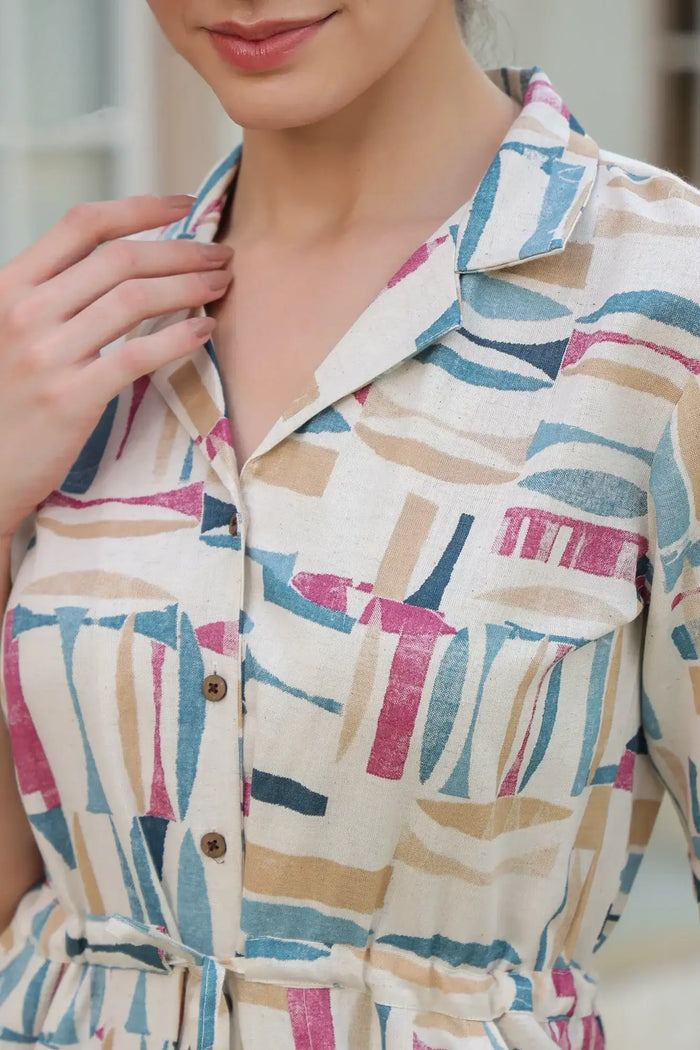 Kaleidoscopic Cotton Flex Jumpsuit