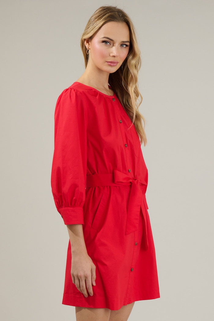 Kalina Button Up Mini Dress