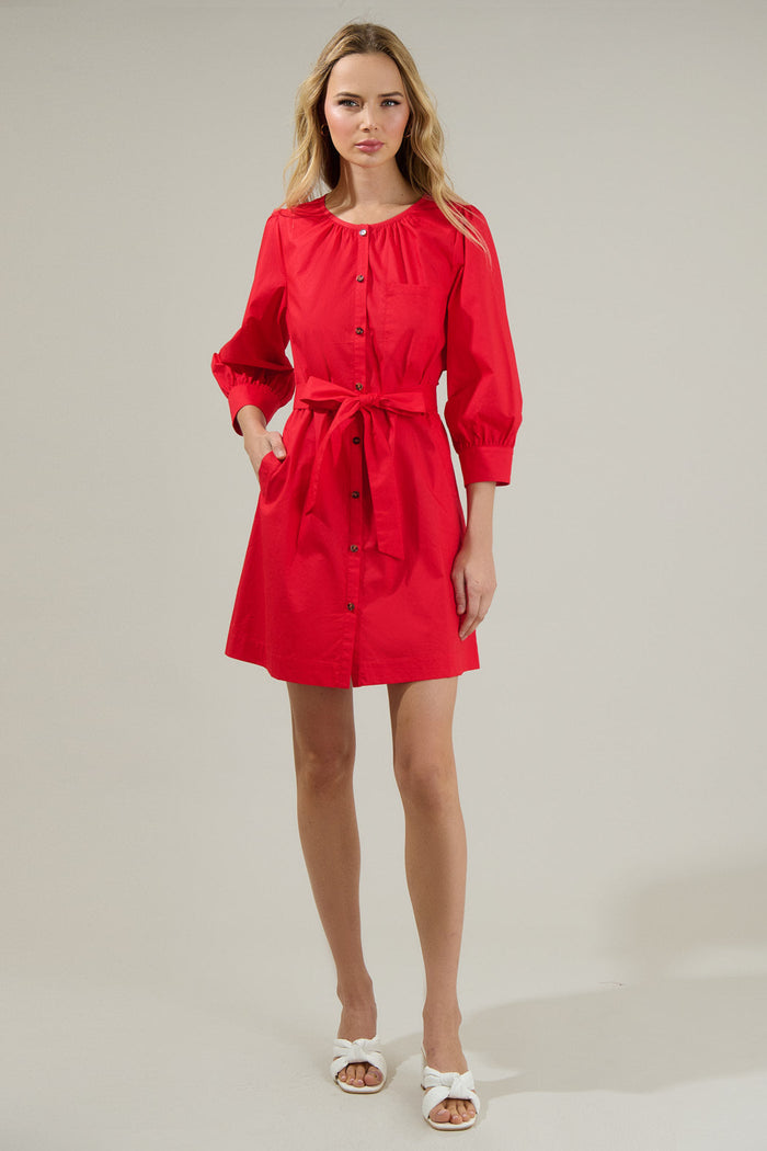 Kalina Button Up Mini Dress