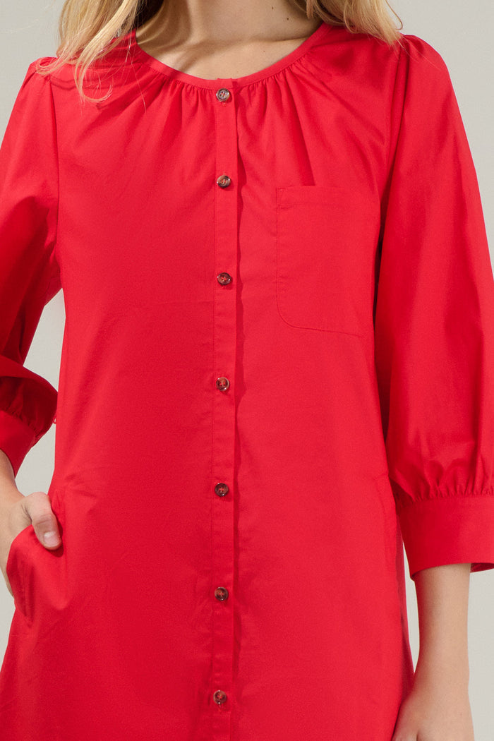 Kalina Button Up Mini Dress