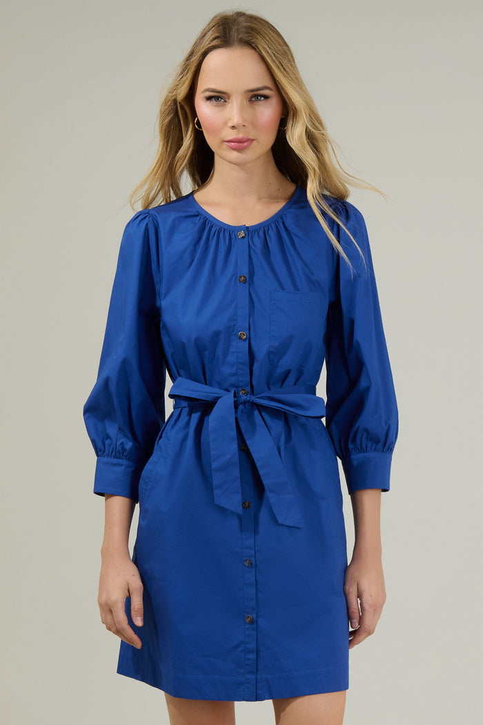 Kalina Button Up Mini Dress