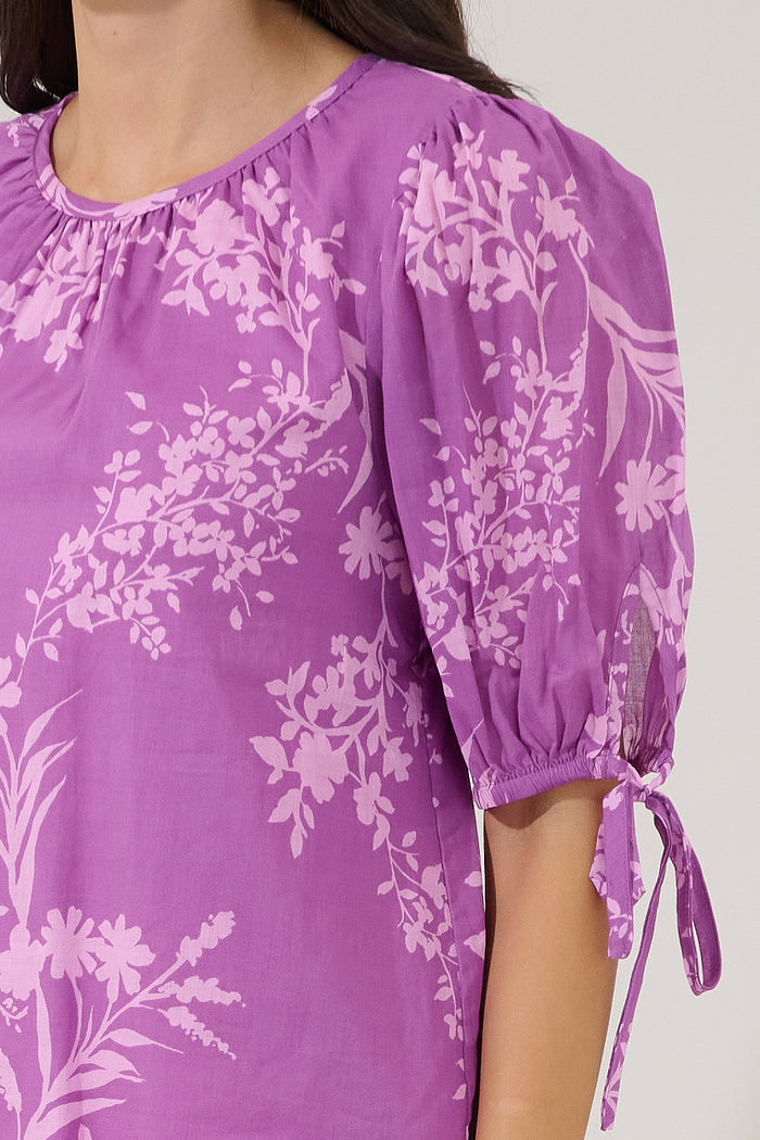 Kareli Puff Sleeve Top Orchid