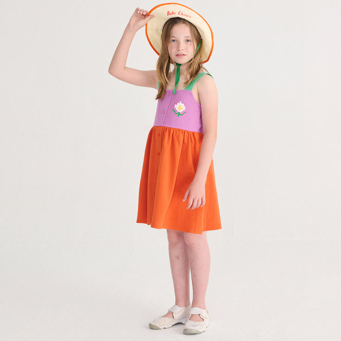 Kids Cotton Block Dress - Pixel Daisy