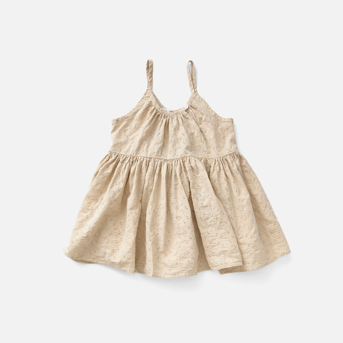 Kids Cotton Broderie Anglaise Birdie Tunic - Soy