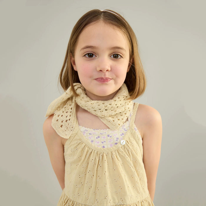 Kids Cotton Broderie Anglaise Birdie Tunic - Soy