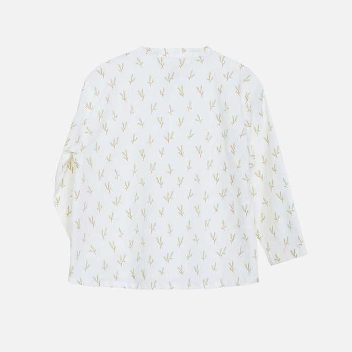 Kids Cotton Peasant Shirt - Sprout