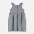 Kids Cotton Sleeveless Dress - Stone Grey