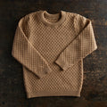 Kids Merino Wool Aran Jumper - Caramel
