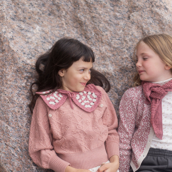 Kids Merino Wool Hawk pullover - Rosewood