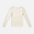 Kids Pima Cotton Pouf Tee - Calico Pointelle Oasis