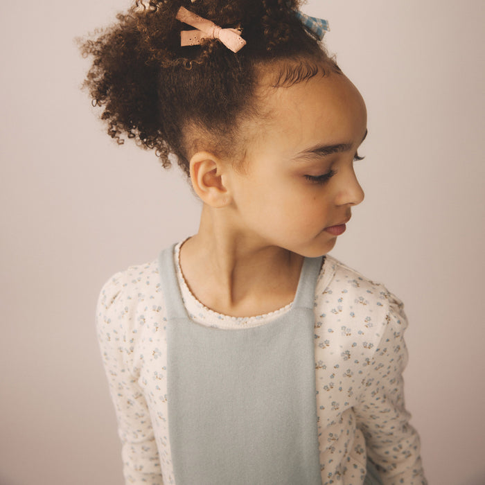 Kids Pima Cotton Pouf Tee - Calico Pointelle Oasis