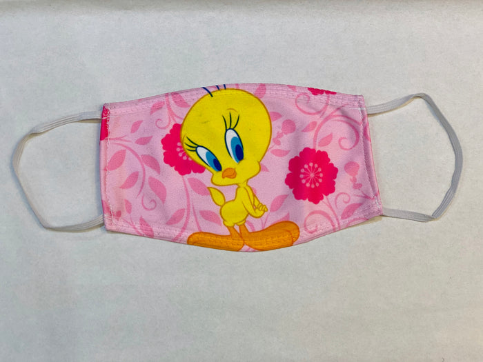 Kids Unisex Tweety Bird Digital Printed Cloth Face Masks