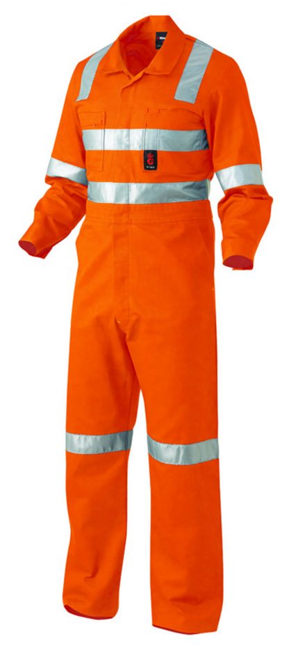 King Gee Reflective Combination Drill Overall Cross Pattern