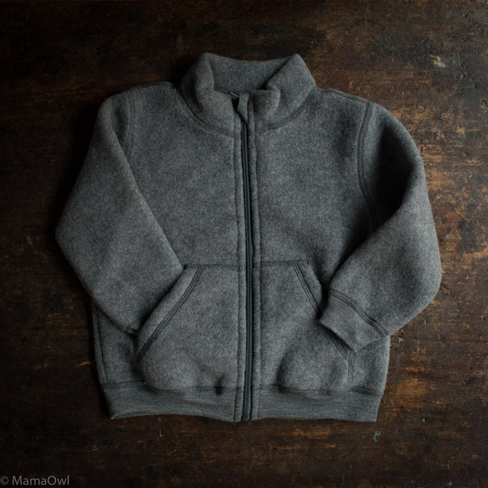 Kite Kids Jacket - Merino Wool Fleece - Slate
