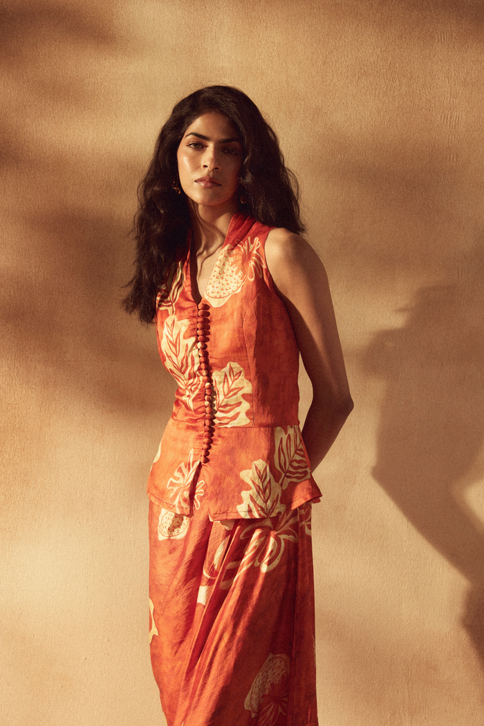 KOPOU WAISTCOAT AND SKIRT SET