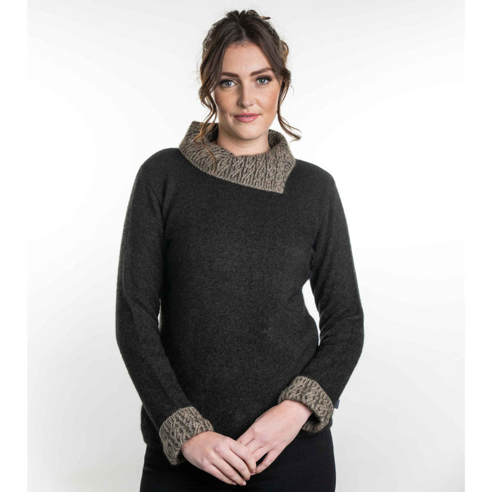 Possum Two Tone Jumper (KO461) Espresso/Mocha