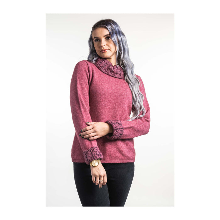 Possum Two Tone Jumper (KO461) Rose/Grape