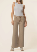 Kut From the Kloth Meg Wide Leg Raw Hem Jeans - Chai
