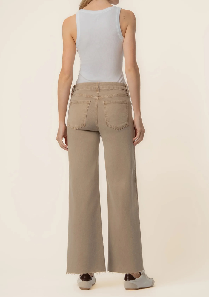 Kut From the Kloth Meg Wide Leg Raw Hem Jeans - Chai