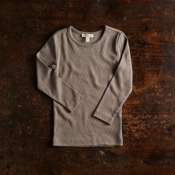 Lark Baby & Kids Top - Cotton Pointelle - Timber