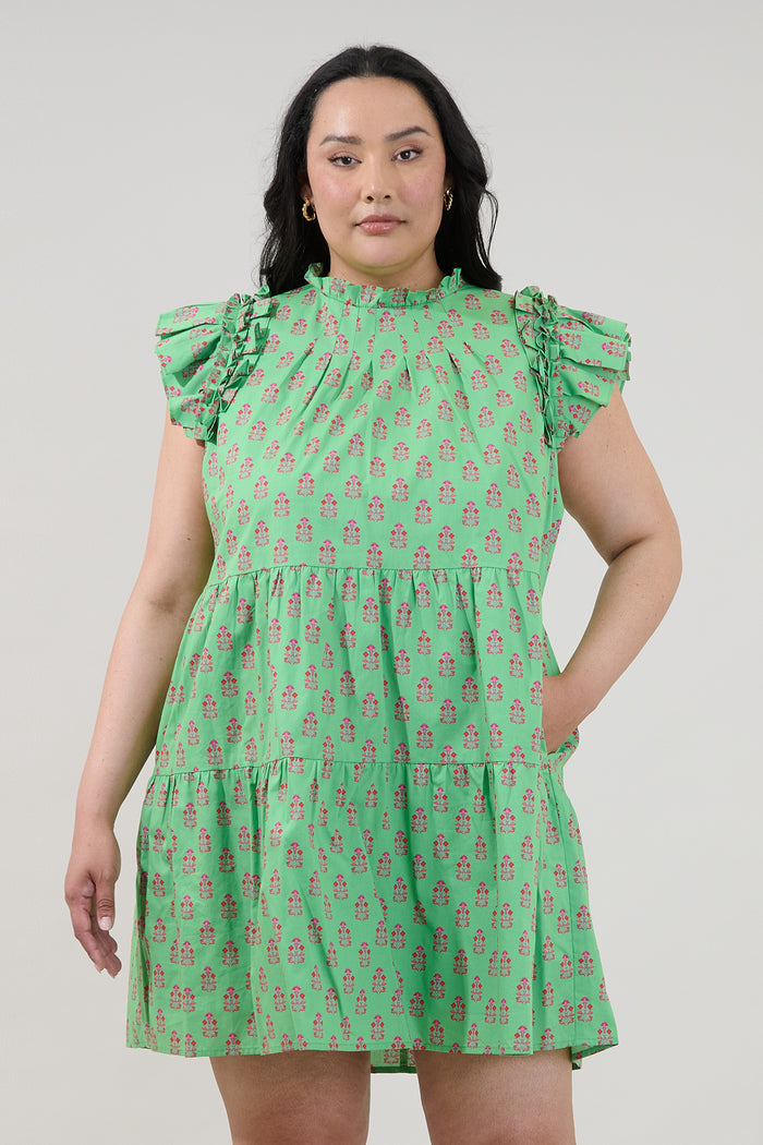 Lauren Shift Mini Dress Raidy Floral Curve