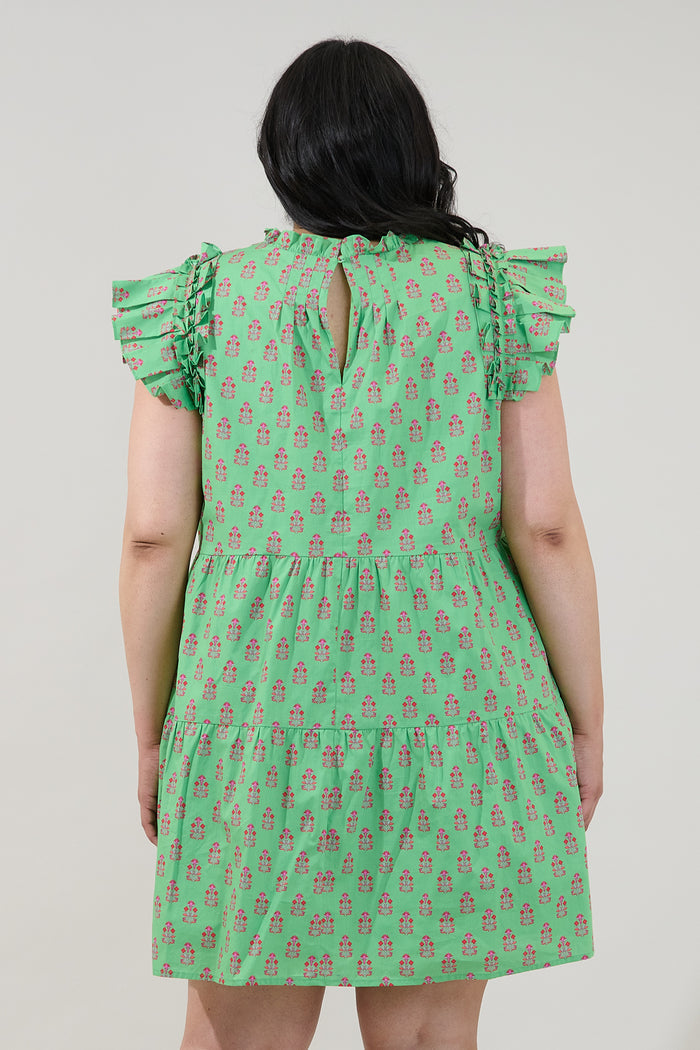 Lauren Shift Mini Dress Raidy Floral Curve