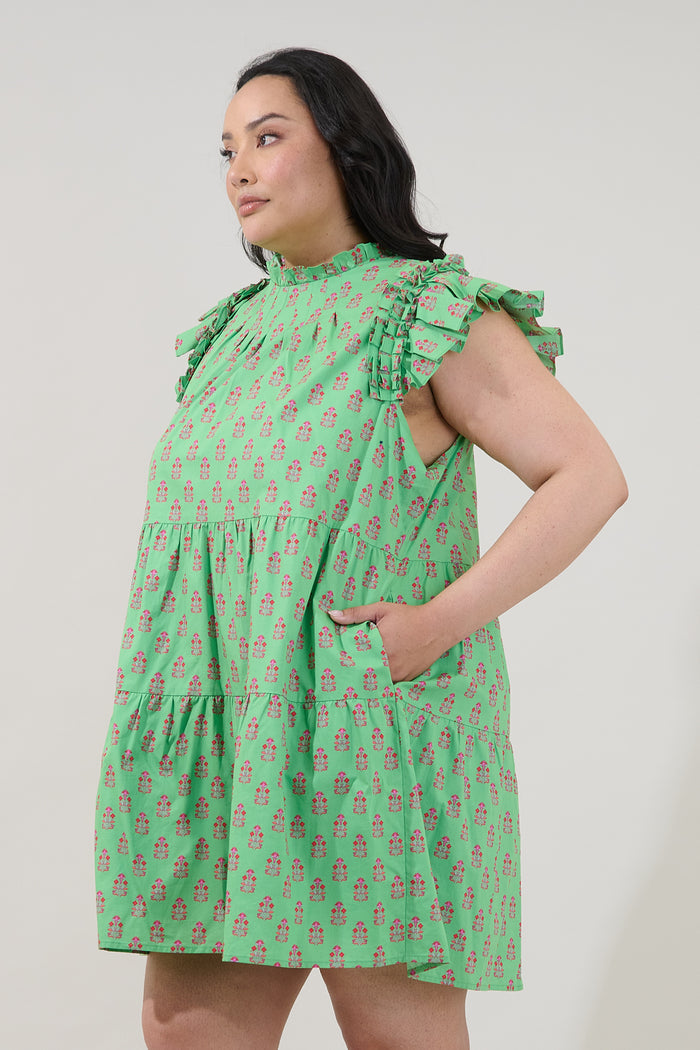 Lauren Shift Mini Dress Raidy Floral Curve