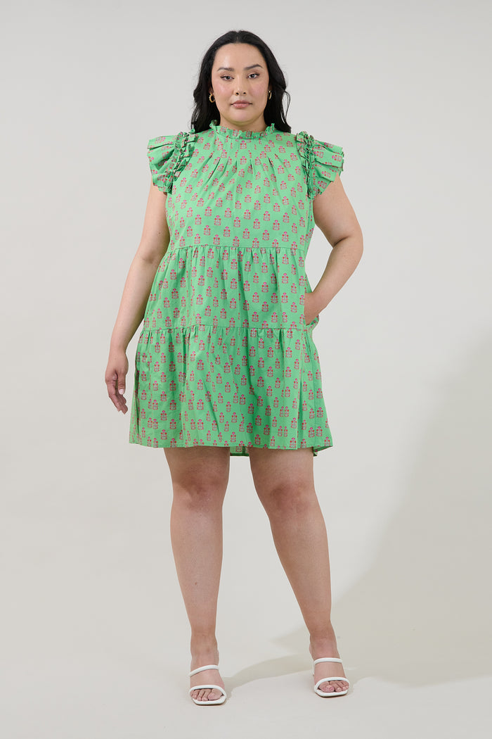 Lauren Shift Mini Dress Raidy Floral Curve