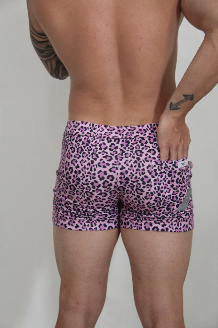 LEOPARD FLEECE SHORT