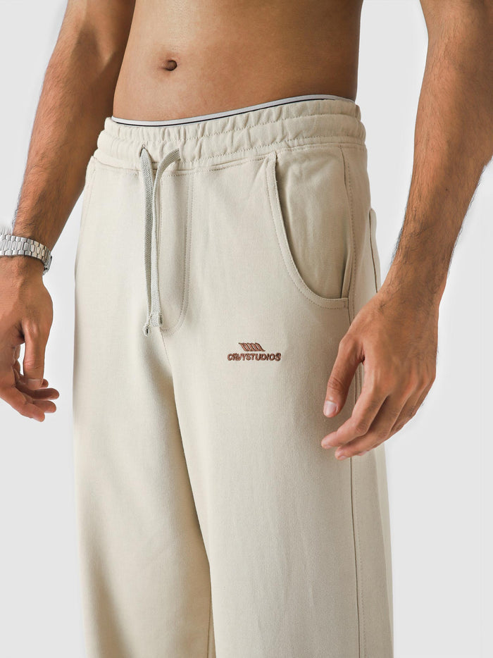 Cream Baggy Trouser – Live In Pants | GROOVY Pakistan
