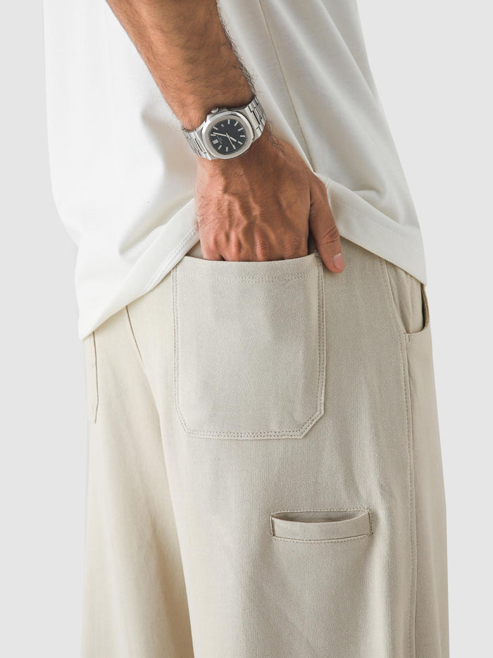 Cream Baggy Trouser – Live In Pants | GROOVY Pakistan
