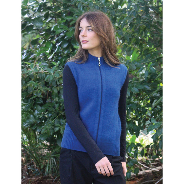 Zip Vest in colour Lagoon