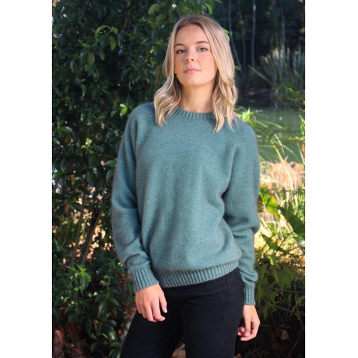 Lothlorian - Plain Crew Neck Sweater (9936)Sage