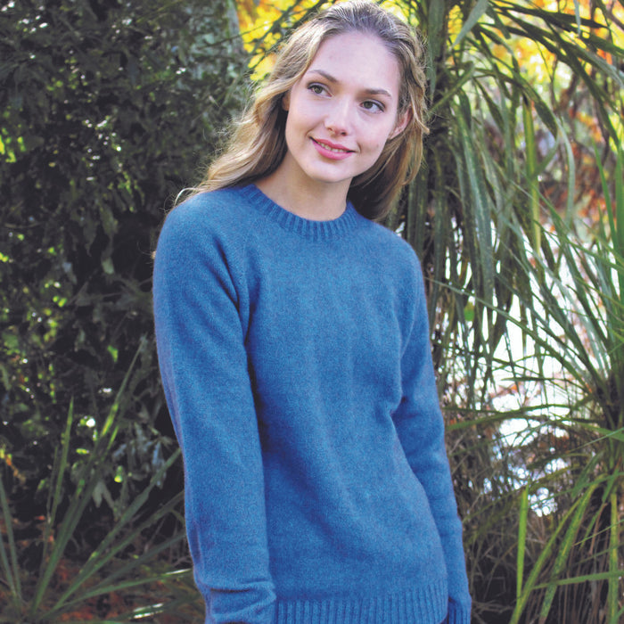 Light Blue plain crew neck sweater