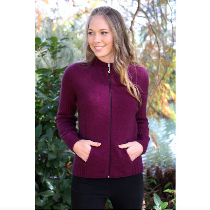 Berry colour jacket front view