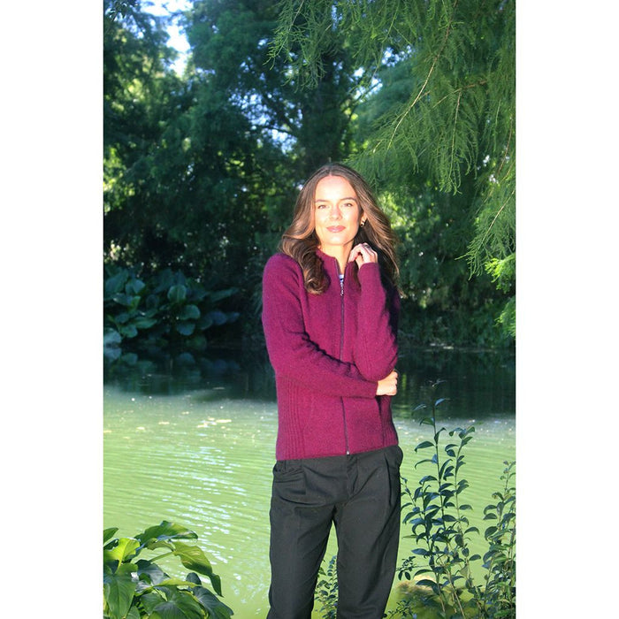 Lothlorian - Rib Detail Jacket with Pockets (9975)Berry