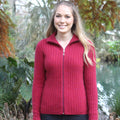 Lothlorian Merino - Possum Rib Jacket (9821)Raspberry
