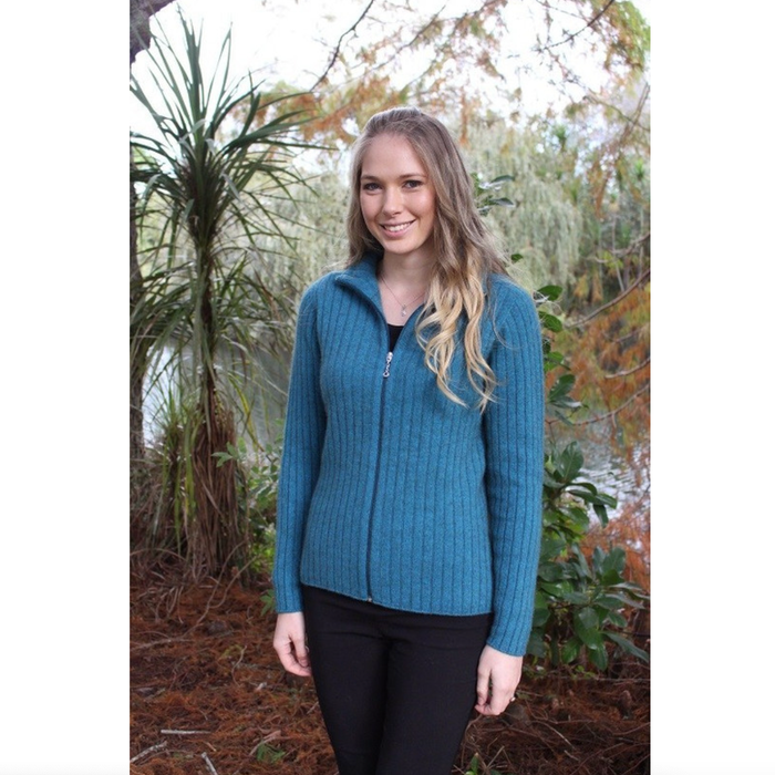 Lothlorian Merino - Possum Rib Jacket (9821)Teal