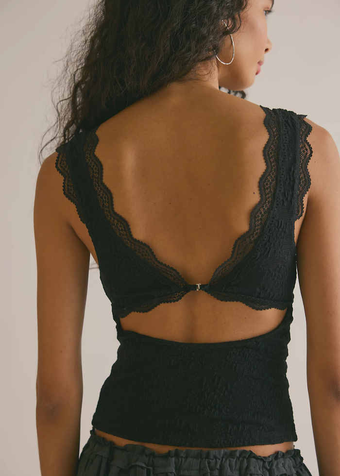 Loved You First Lace Cami - Black