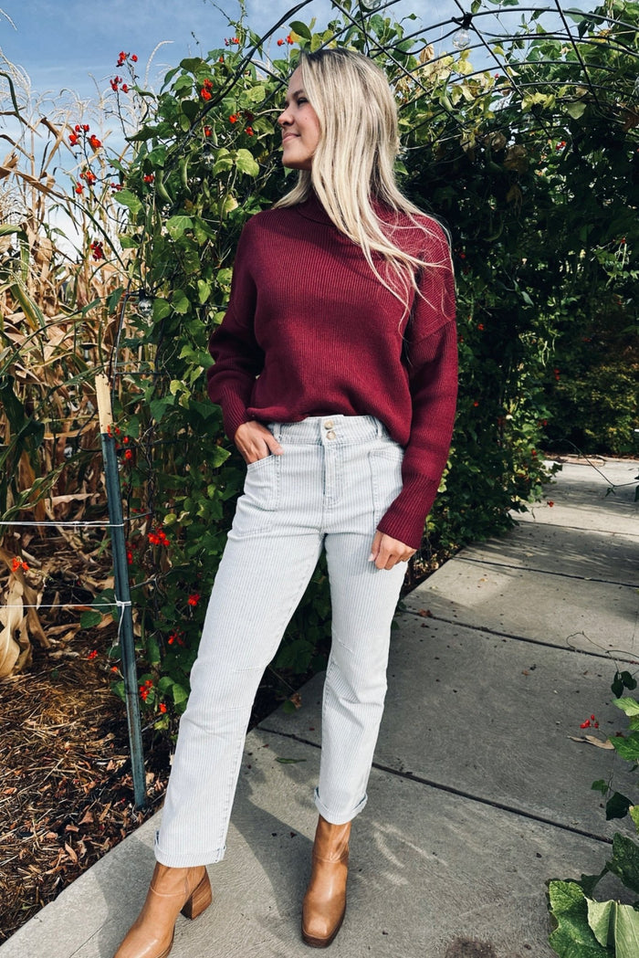 Lucas High Rise Striped Jeans - FINAL SALE