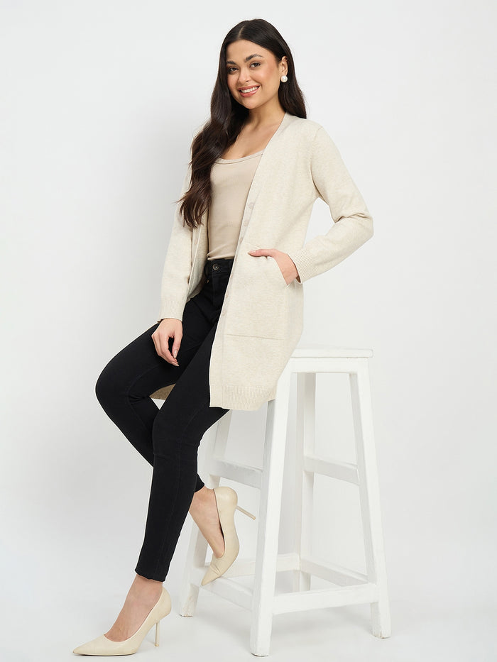 Madame Beige Knit Long Shrug