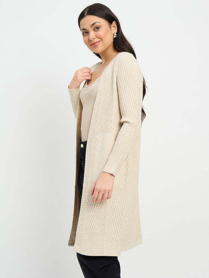 Madame Beige Knit Long Shrug