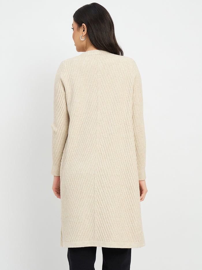 Madame Beige Knit Long Shrug