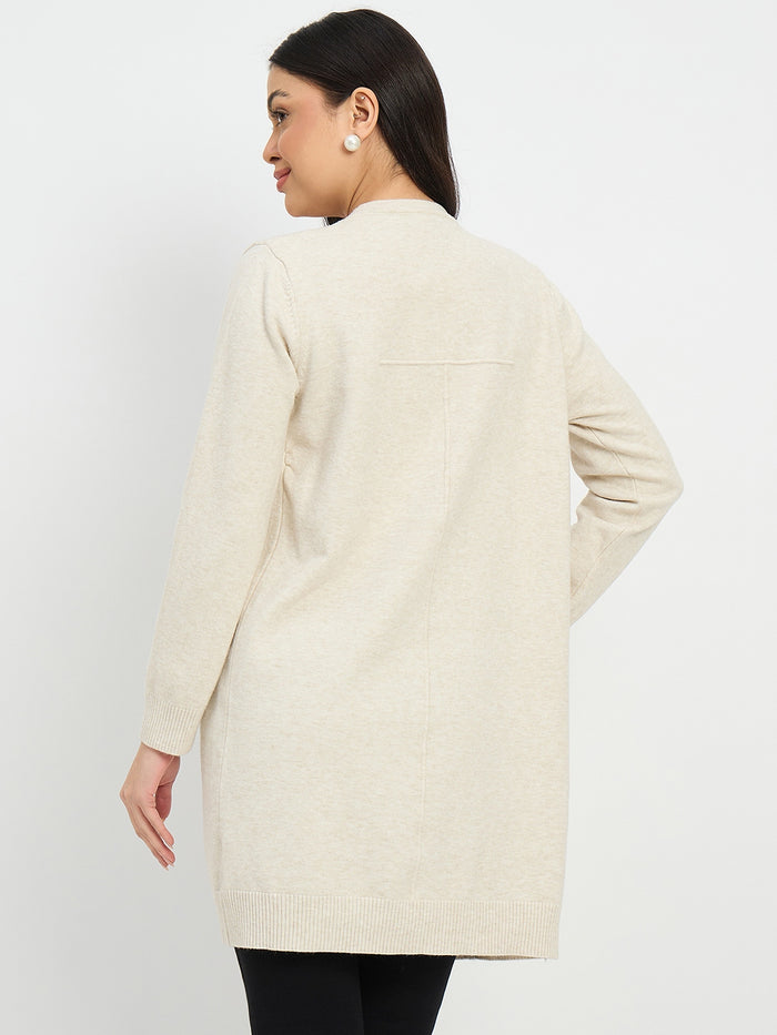 Madame Beige Knit Long Shrug