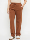 Madame Brown Cotton Blend Track Bottoms